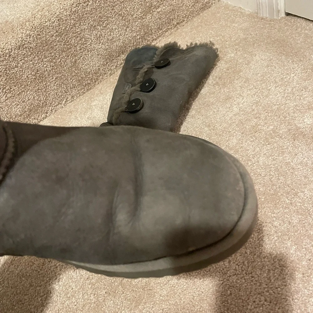 UGG Grey Bailey Button Boots - Picture 7 of 15
